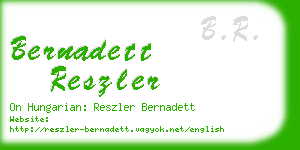 bernadett reszler business card